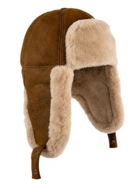 Genuine Shearling  Leather Trapper Hat | Aviator Hat | Ushanka
